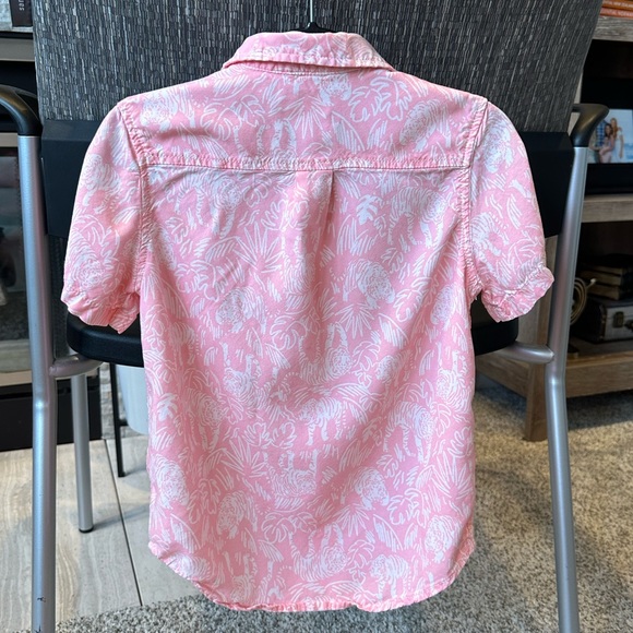 Cat & Jack Tropical Button Down Shirt - Picture 2 of 3